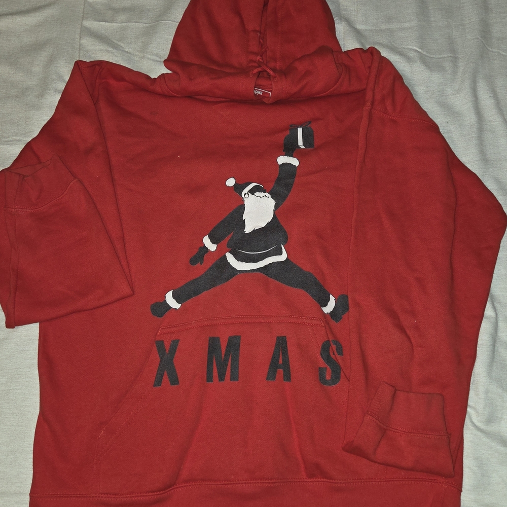 Festive Red and Black Santa Sweatshirt